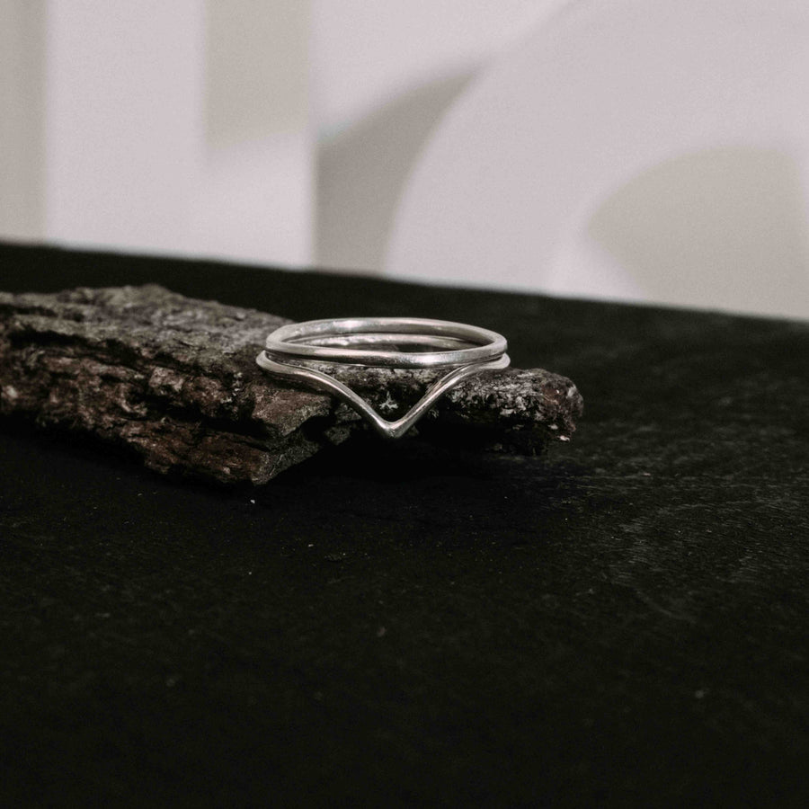 set inele simple argint handmade - atelier nimba